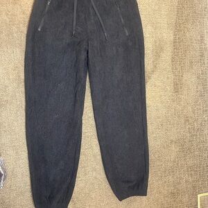 Womens MPG Black Corduroy Jogger Pants - Casual Comfort